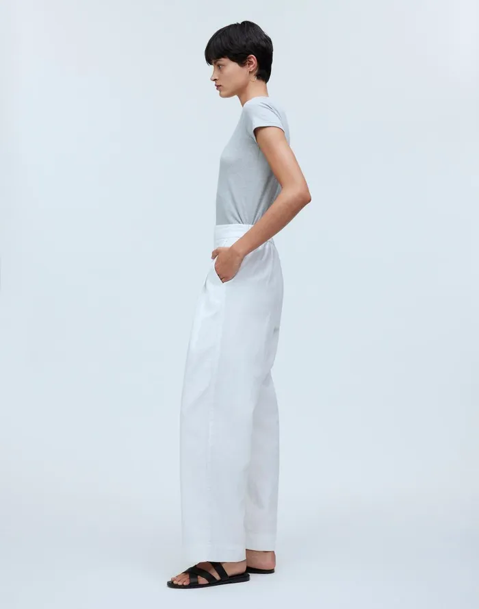 Women Pants Madewell PullOn Straight Crop Pant