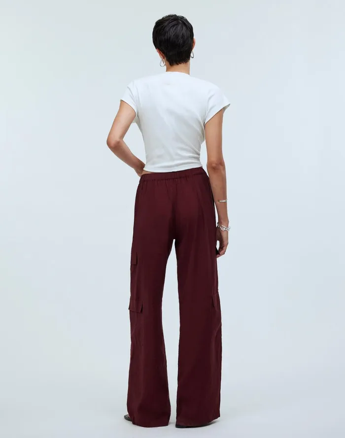 Women Pants Madewell PullOn WideLeg Cargo Pants In Softdrape