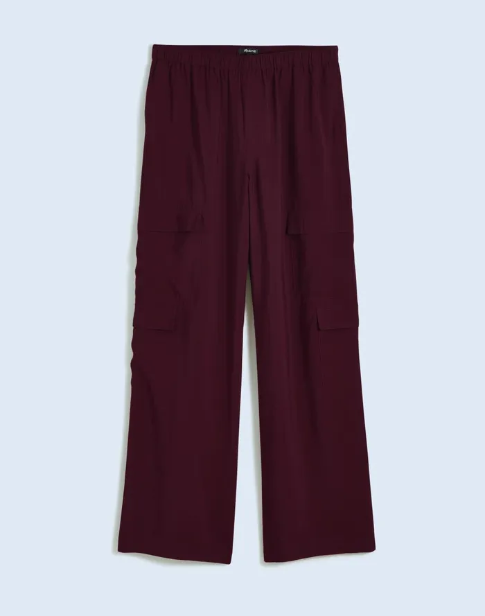 Women Pants Madewell PullOn WideLeg Cargo Pants In Softdrape