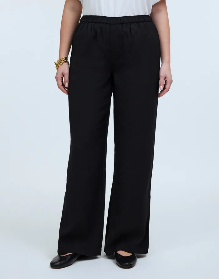 Women Pants Madewell PullOn WideLeg Pants In Softdrape