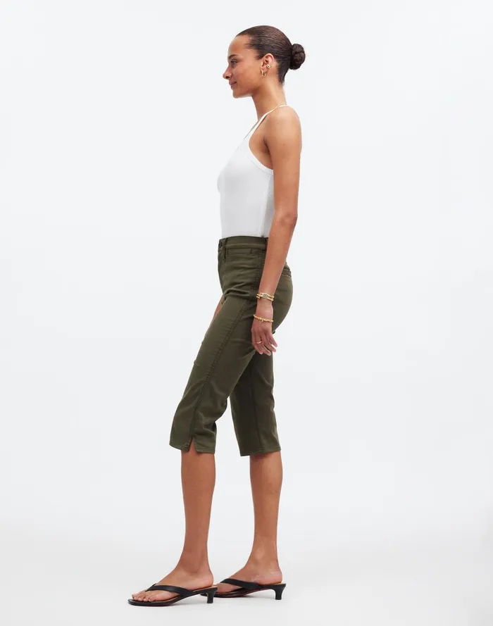 Women Pants Madewell The 03990s Capri Pant In GarmentDyed Sateen