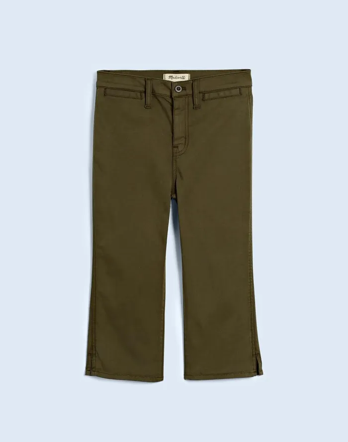 Women Pants Madewell The 03990s Capri Pant In GarmentDyed Sateen