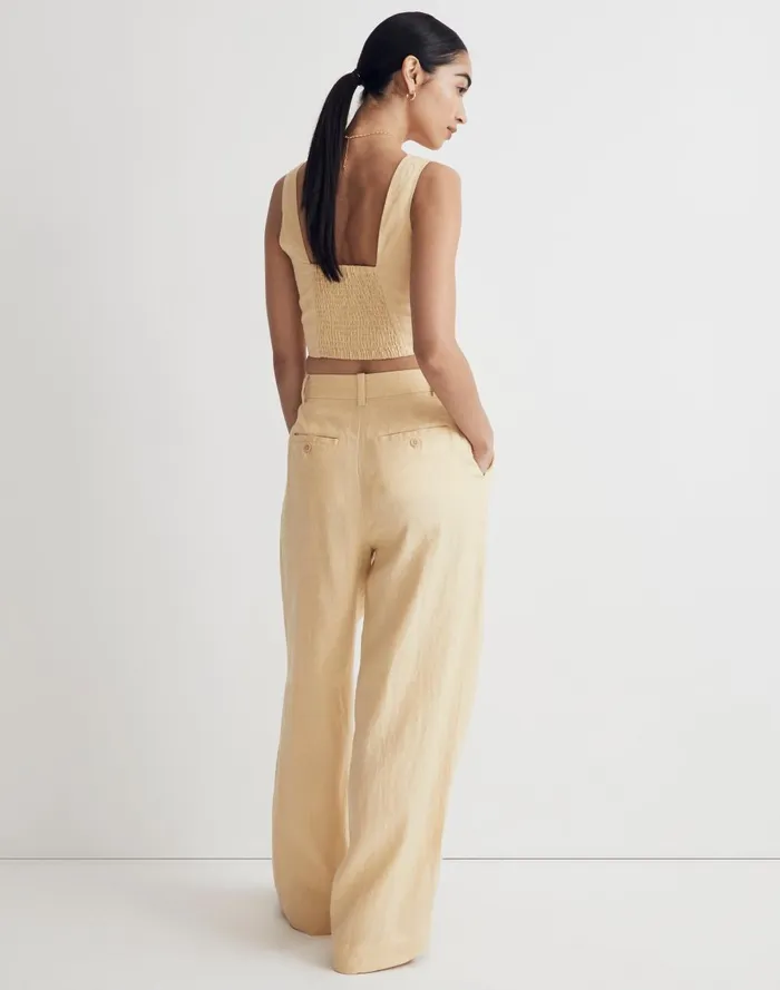 Women Pants Madewell The Harlow WideLeg Pant In 100 Linen