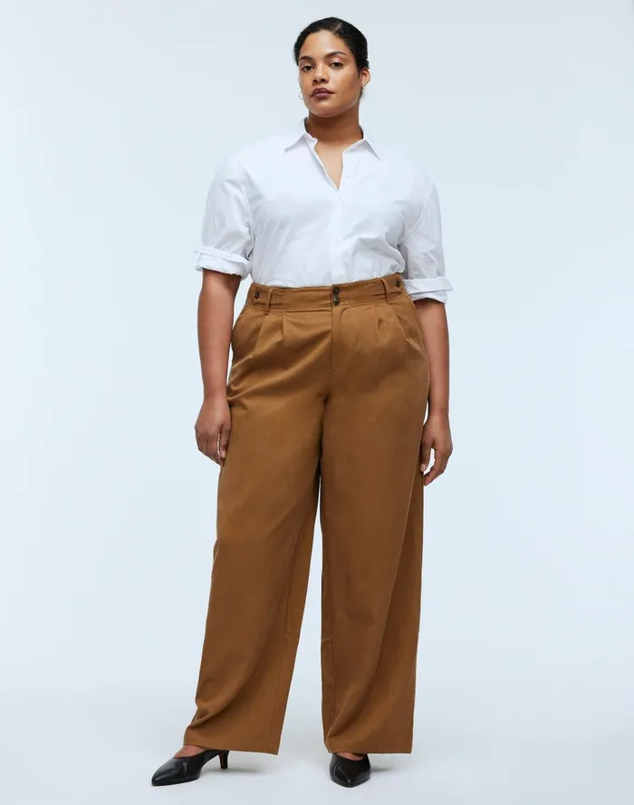 Women Pants Madewell The Plus Curvy Harlow WideLeg Pant
