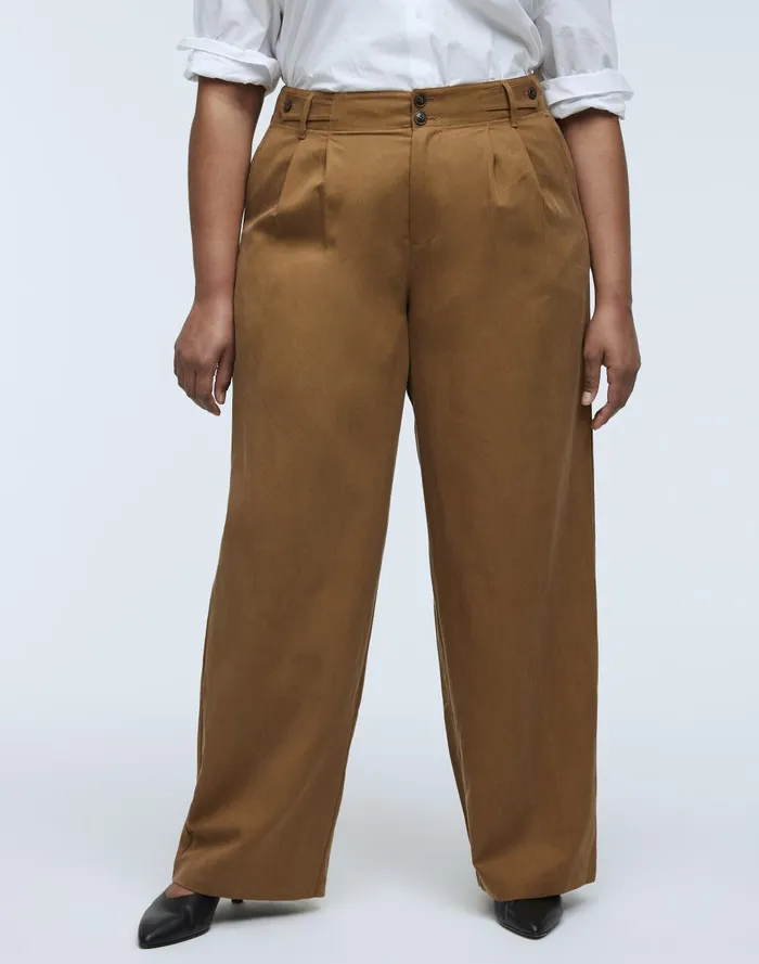 Women Pants Madewell The Plus Curvy Harlow WideLeg Pant