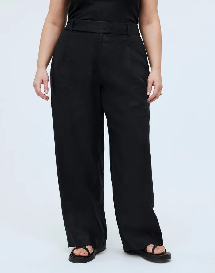 Women Pants Madewell The Plus Harlow WideLeg Pant In 100 Linen
