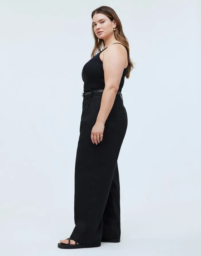 Women Pants Madewell The Plus Harlow WideLeg Pant In 100 Linen