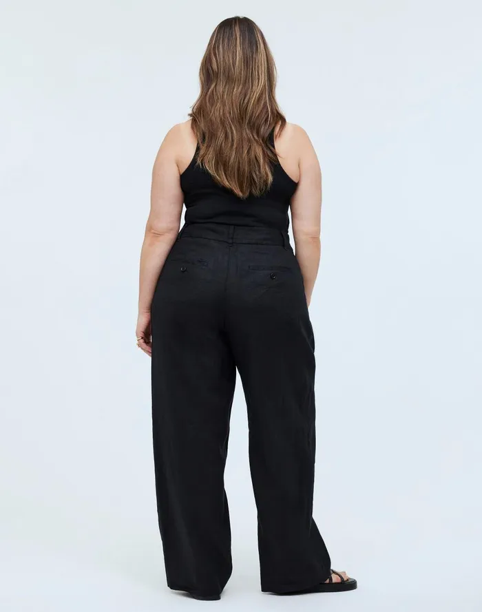 Women Pants Madewell The Plus Harlow WideLeg Pant In 100 Linen