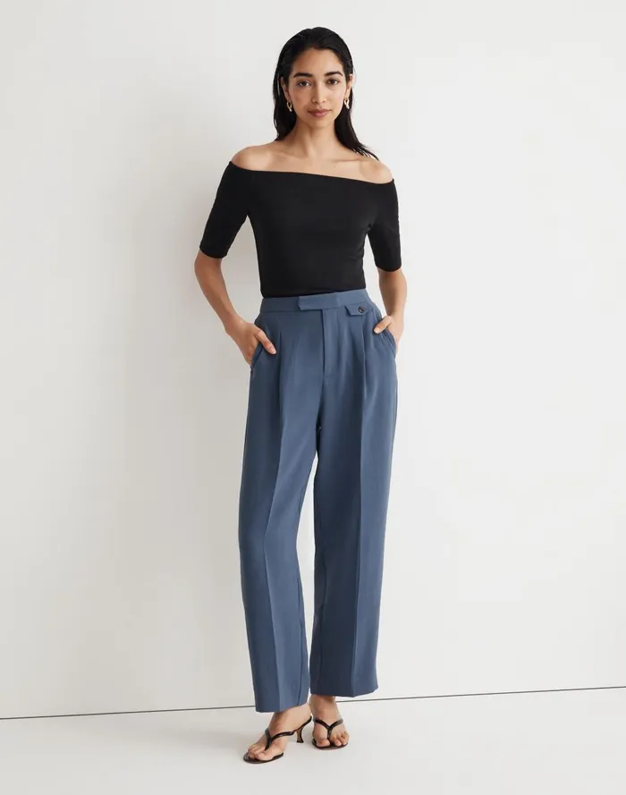 Women Pants Madewell The Rosedale HighRise Straight Pant In Crepe