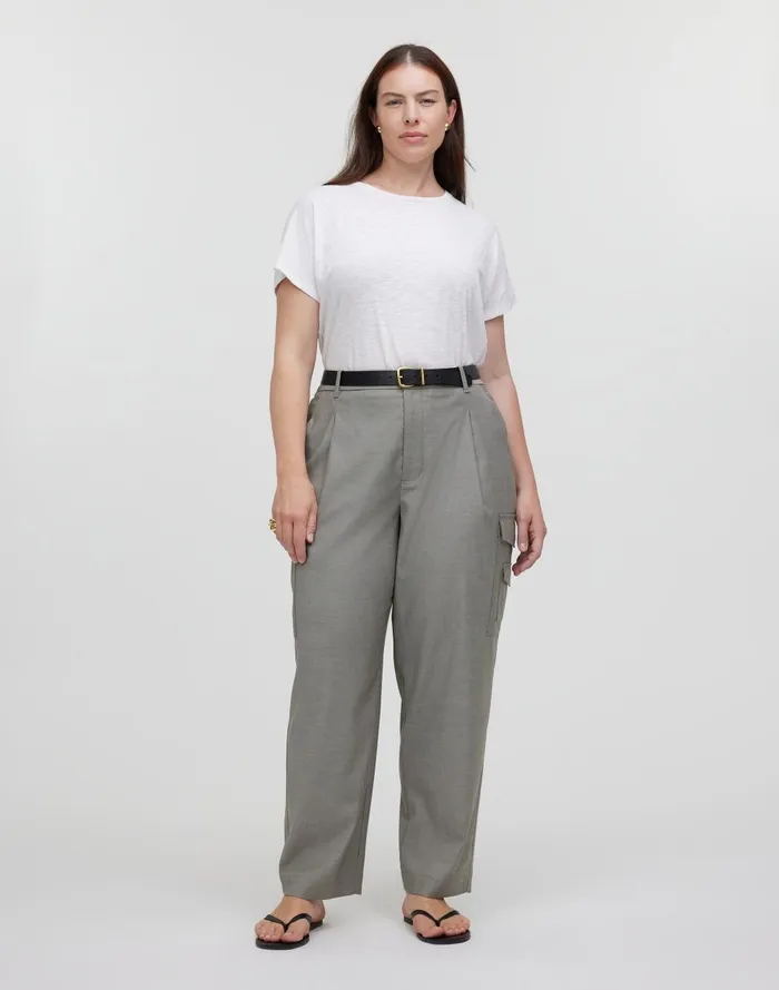 Women Pants Madewell The Turner Tapered Cargo Pant In Yarn Dye
