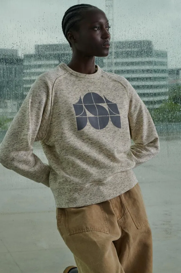 Women PASCAL SWEATSHIRT Ecru Mottled Soeur TShirts and Sweatshirts