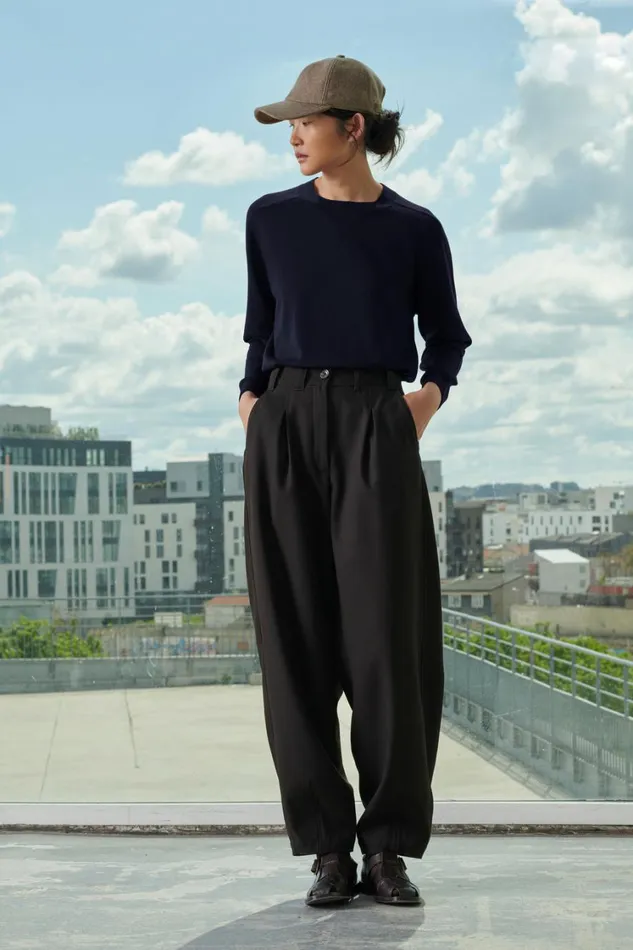 Women PIO SWEATER Navy Soeur Jumpers and Cardigans