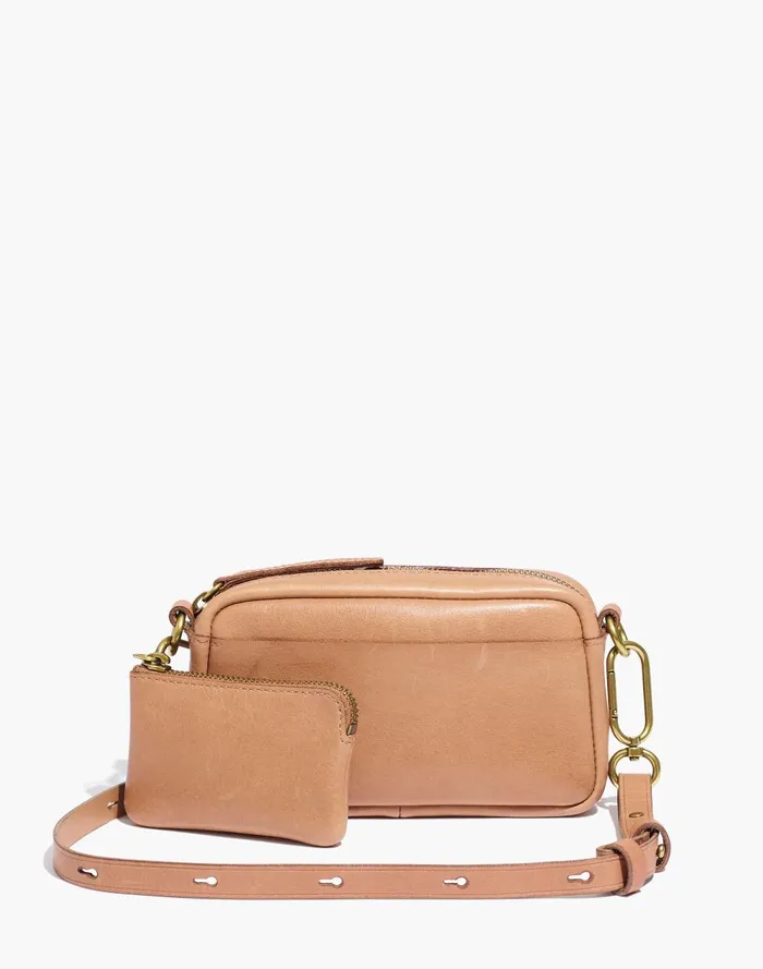 Women Pouches and Wallets Madewell The Leather Carabiner Mini Pouch