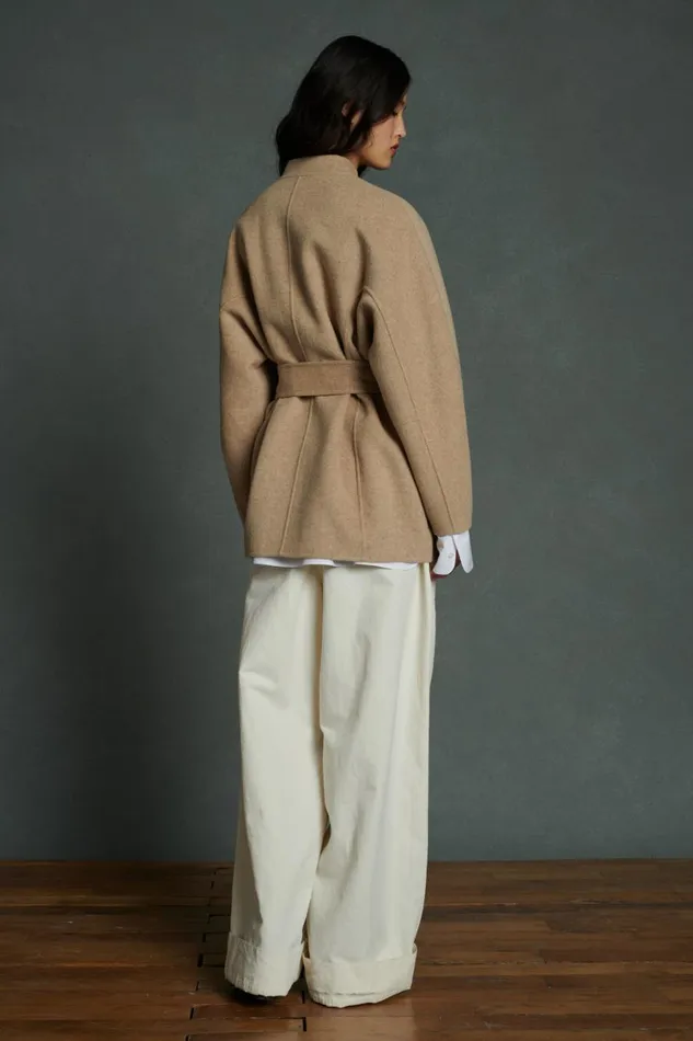 Women PRUSSE COAT Mottled Beige Soeur Jackets and Coats