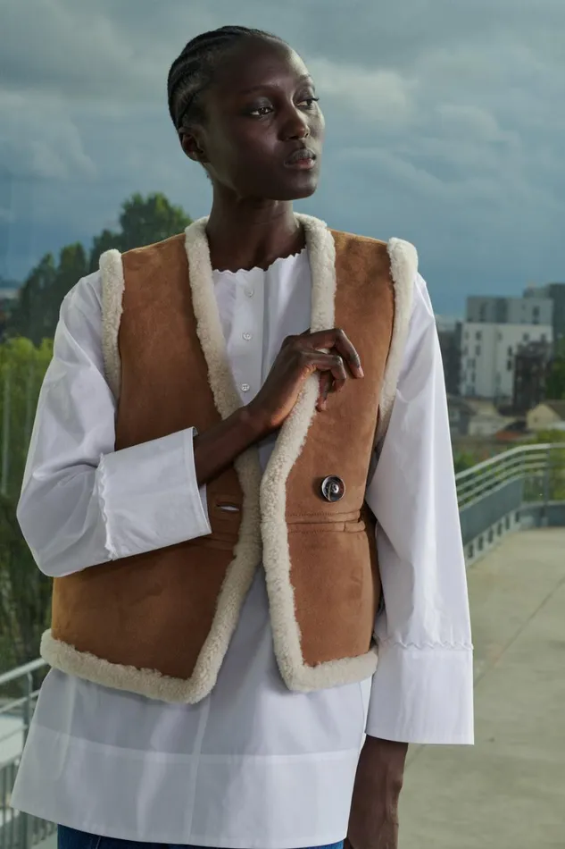 Women PYRENNEES SLEEVELESS WAISTCOAT Honey Soeur Jackets and Coats