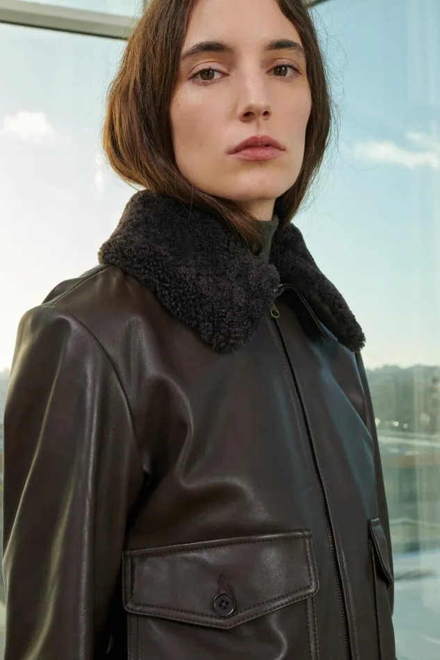 Women RINGO JACKET Brown Soeur Jackets and Coats