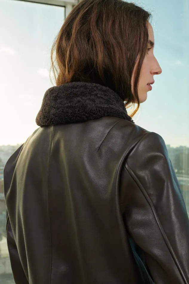 Women RINGO JACKET Brown Soeur Jackets and Coats
