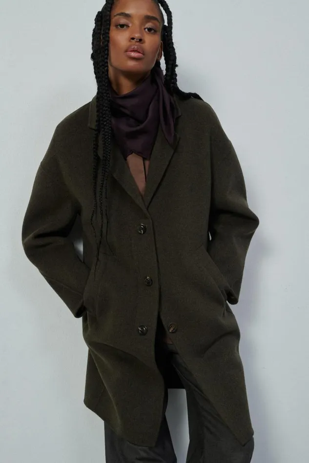 Women ROCHESTER COAT Khaki Mottled Soeur Jackets and Coats