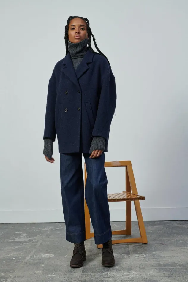 Women SALFORD COAT Navyblack Soeur Jackets and Coats