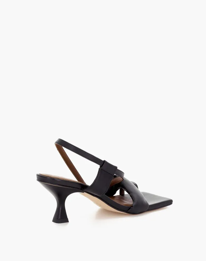 Women Sandals Madewell ALOHAS Leather Asymmetrical Sandals In Black