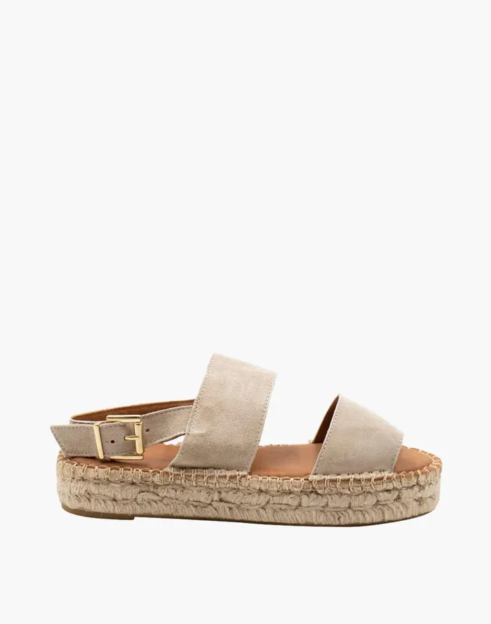 Women Sandals Madewell ALOHAS Leather DoubleStrap Espadrille Sandals