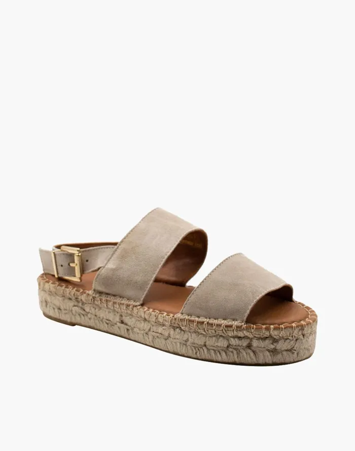 Women Sandals Madewell ALOHAS Leather DoubleStrap Espadrille Sandals