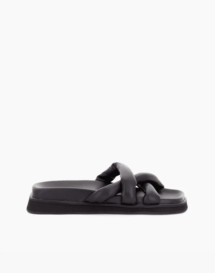 Women Sandals Madewell ALOHAS Slip On Cross Black Sandal