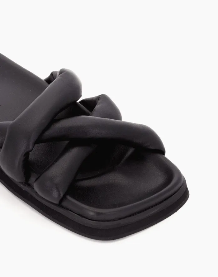 Women Sandals Madewell ALOHAS Slip On Cross Black Sandal