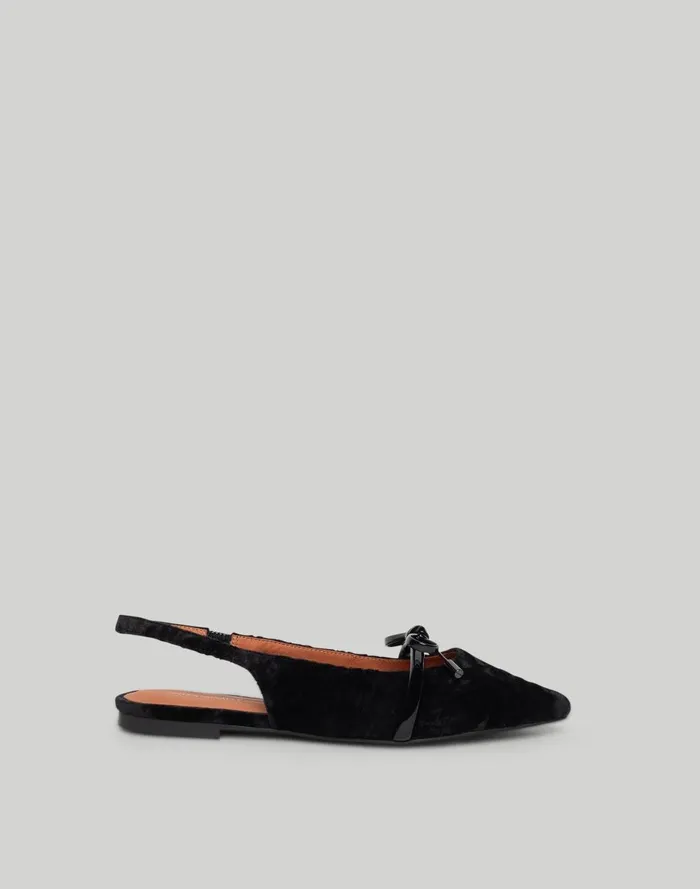 Women Sandals Madewell Intentionally Blank SEVENTH VELVET SLINGBACK FLAT