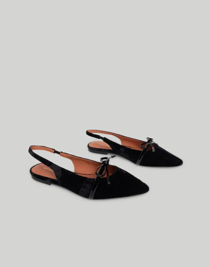 Women Sandals Madewell Intentionally Blank SEVENTH VELVET SLINGBACK FLAT