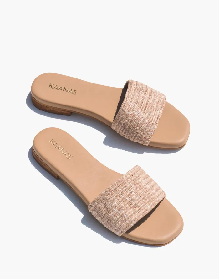 Women Sandals Madewell KAANAS Bimini Elastic Braid Slide
