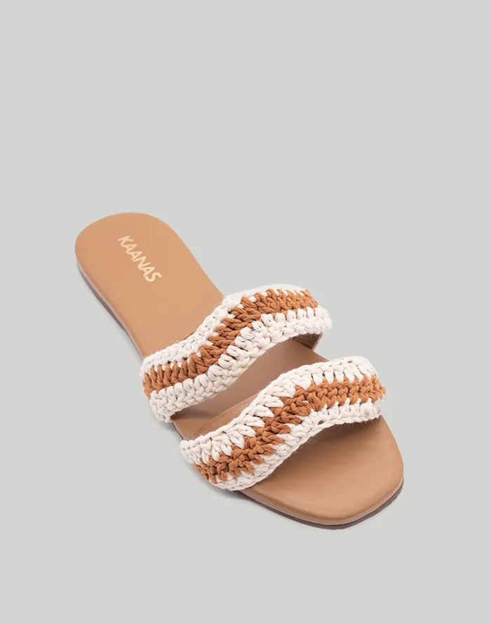 Women Sandals Madewell KAANAS Tansy CrochetStrap Slide Sandals