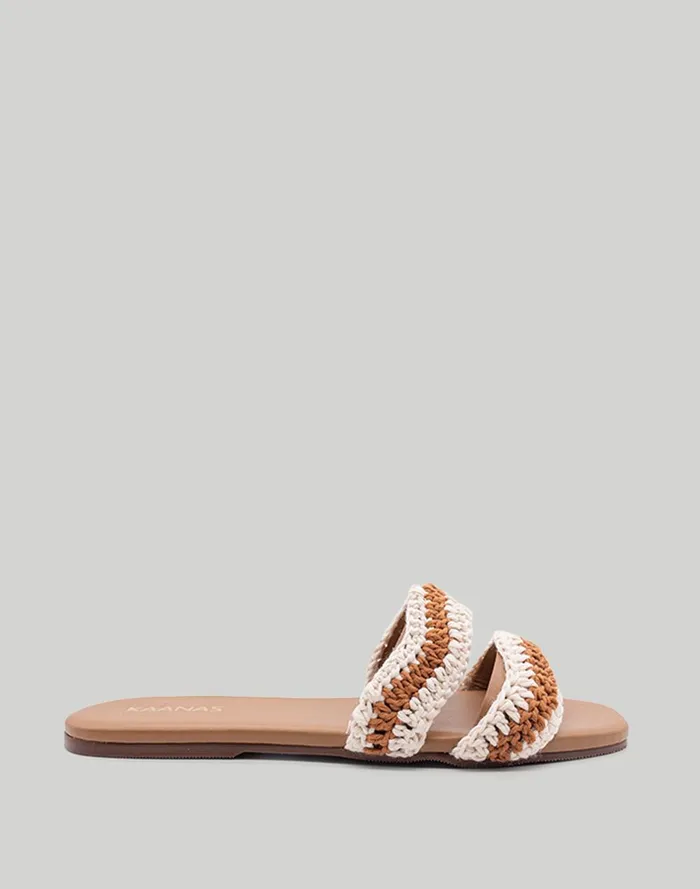 Women Sandals Madewell KAANAS Tansy CrochetStrap Slide Sandals