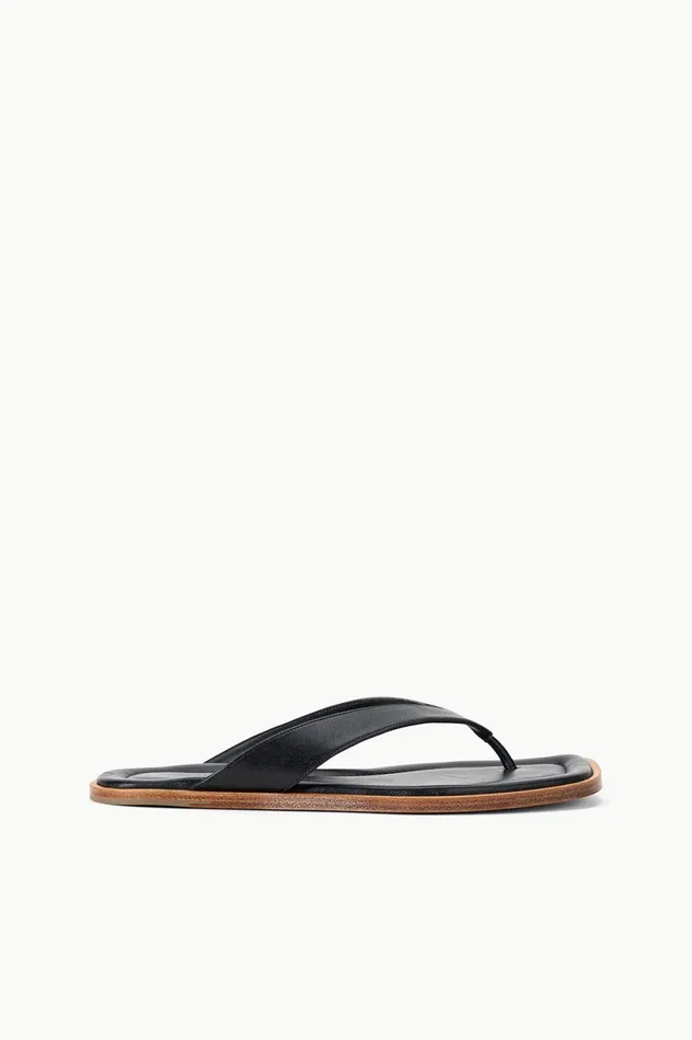 Women Sandals STAUD STAUD DANTE THONG SLIDE BLACK