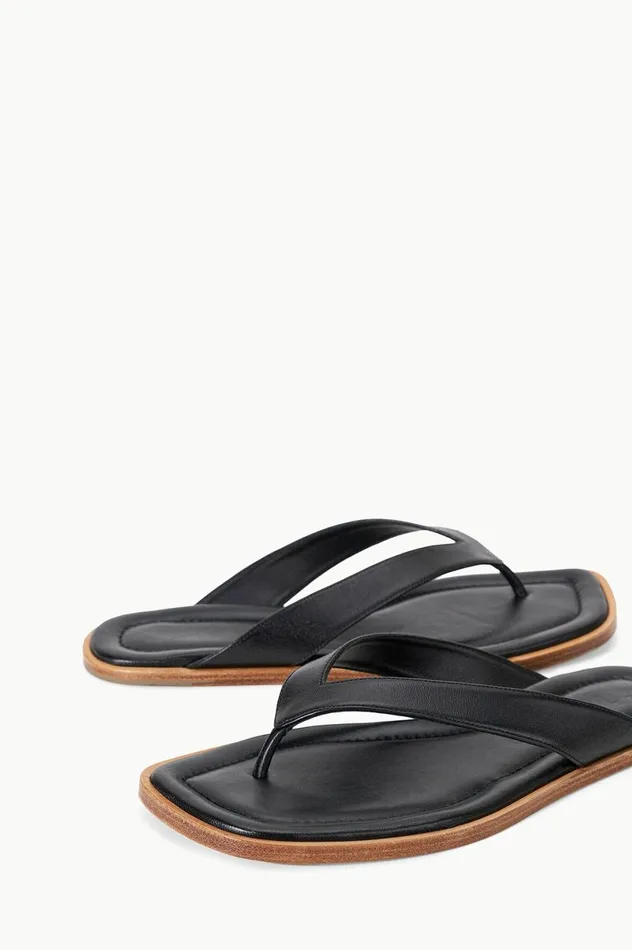 Women Sandals STAUD STAUD DANTE THONG SLIDE BLACK Women Sandals STAUD STAUD DANTE THONG SLIDE BLACK