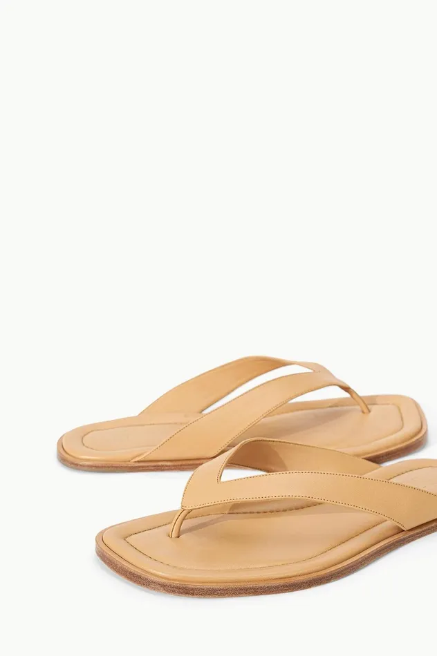 Women Sandals STAUD STAUD DANTE THONG SLIDE PORCINI Women Sandals STAUD STAUD DANTE THONG SLIDE PORCINI