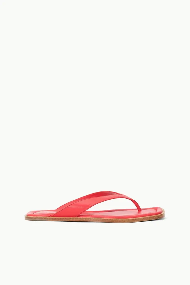 Women Sandals STAUD STAUD DANTE THONG SLIDE RED ROSE