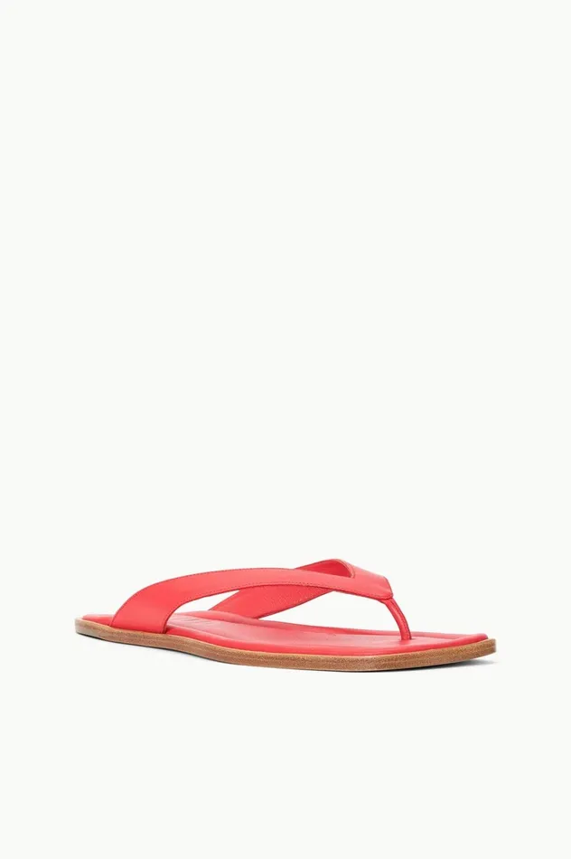 Women Sandals STAUD STAUD DANTE THONG SLIDE RED ROSE Women Sandals STAUD STAUD DANTE THONG SLIDE RED ROSE