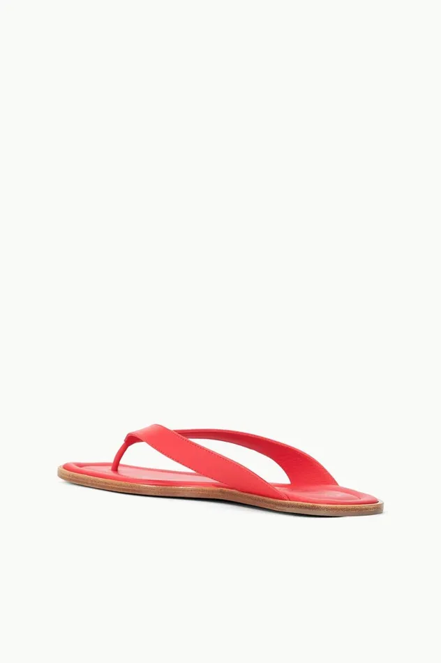 Women Sandals STAUD STAUD DANTE THONG SLIDE RED ROSE Women Sandals STAUD STAUD DANTE THONG SLIDE RED ROSE