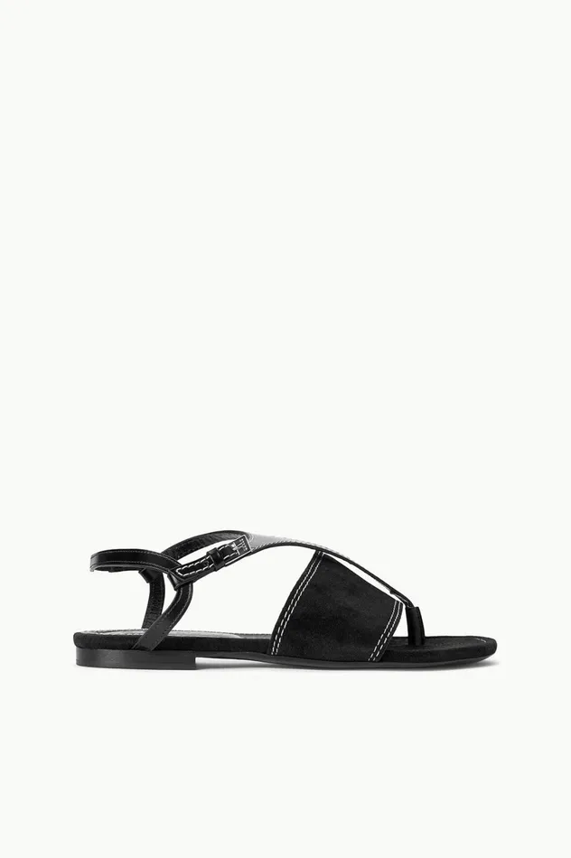 Women Sandals STAUD STAUD PURA VIDA FLAT SANDAL BLACK