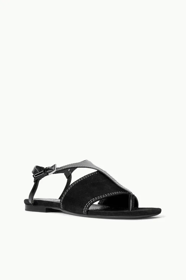 Women Sandals STAUD STAUD PURA VIDA FLAT SANDAL BLACK Women Sandals STAUD STAUD PURA VIDA FLAT SANDAL BLACK