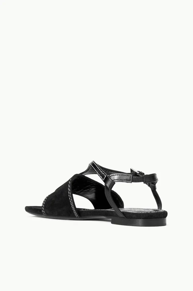 Women Sandals STAUD STAUD PURA VIDA FLAT SANDAL BLACK Women Sandals STAUD STAUD PURA VIDA FLAT SANDAL BLACK