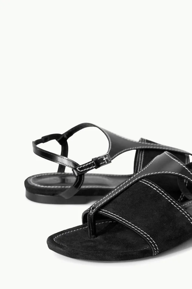 Women Sandals STAUD STAUD PURA VIDA FLAT SANDAL BLACK Women Sandals STAUD STAUD PURA VIDA FLAT SANDAL BLACK
