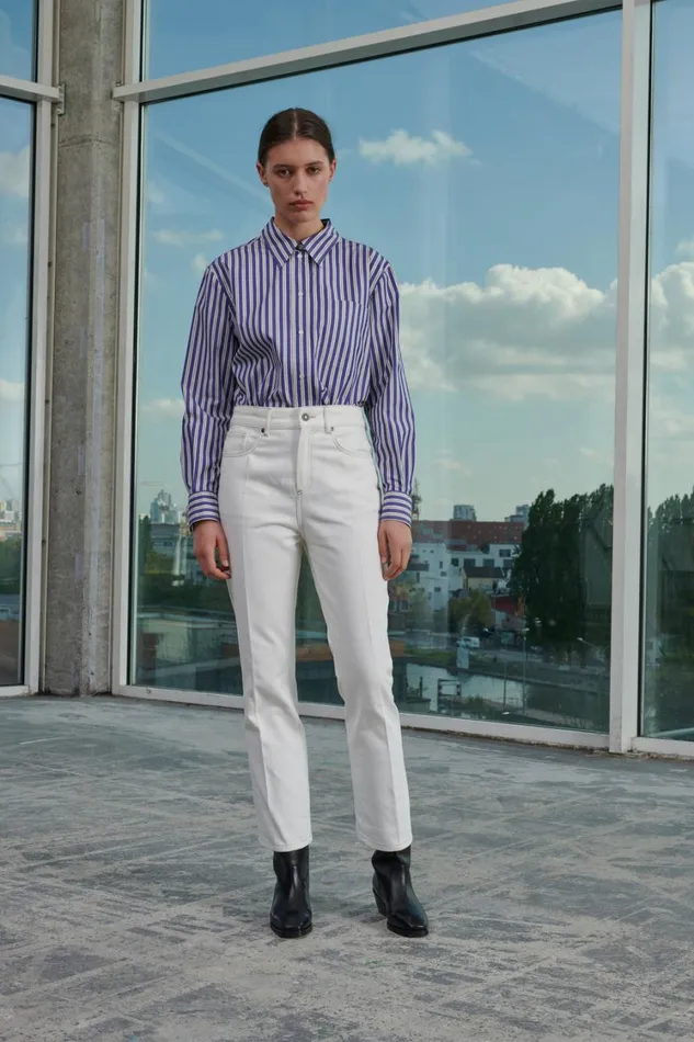 Women SAPPHIRE SHIRT Blueoffwhite Soeur Shirts