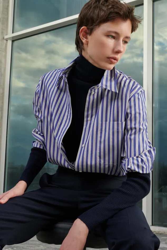 Women SAPPHIRE SHIRT Blueoffwhite Soeur Shirts