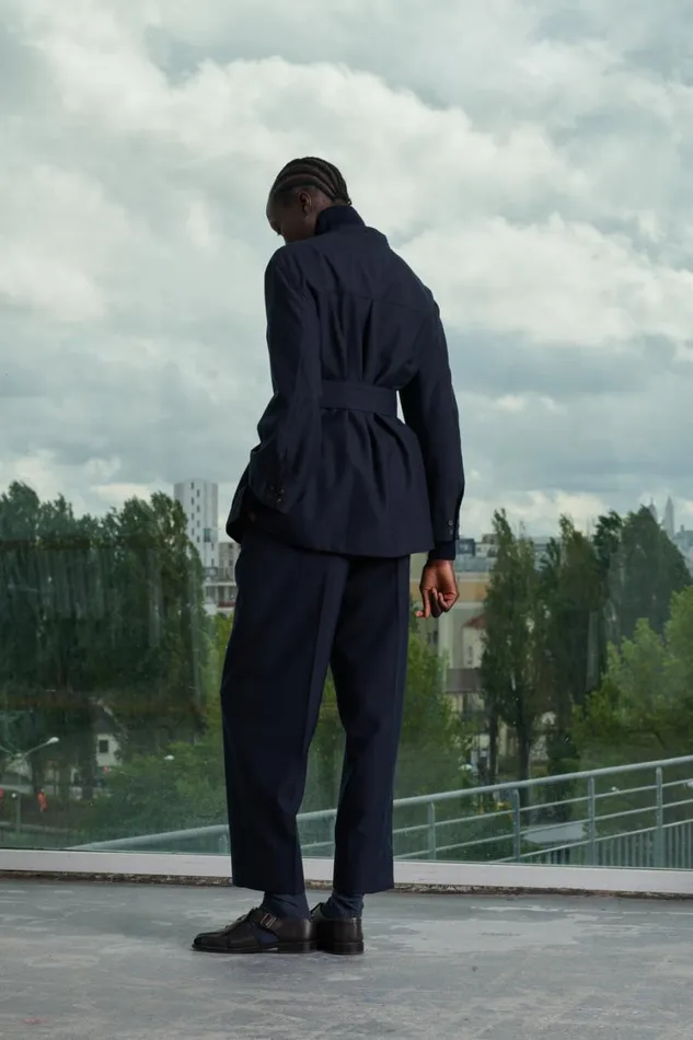 Women SARAJEVO TROUSERS Navy Soeur Trousers