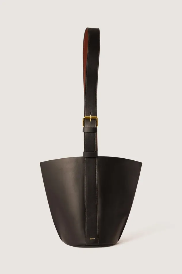 Women SAUL MINI BAG Noircognac Soeur Bucket Bags