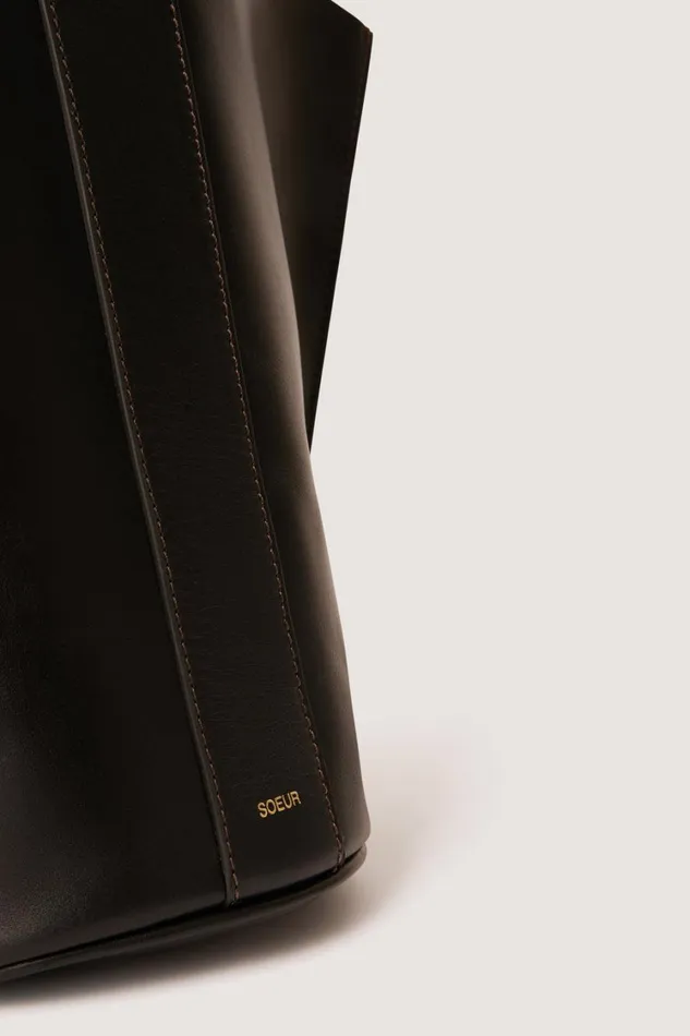 Women SAUL MINI BAG Noircognac Soeur Bucket Bags