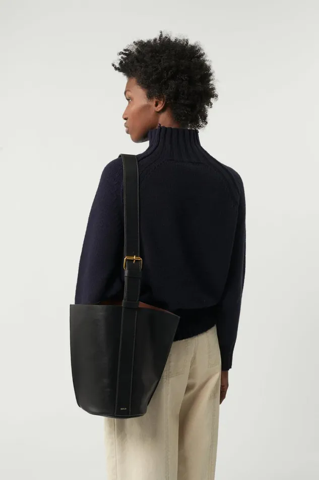 Women SAUL MINI BAG Noircognac Soeur Bucket Bags