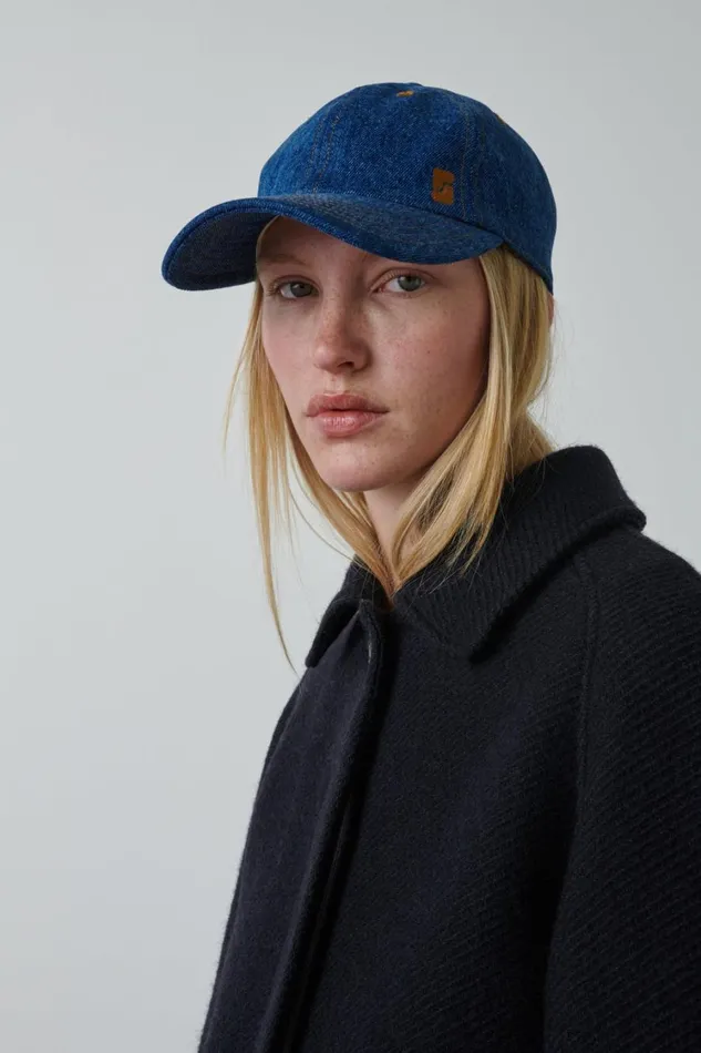 Women SERENA CAP Washed Blue Denim Soeur Hats